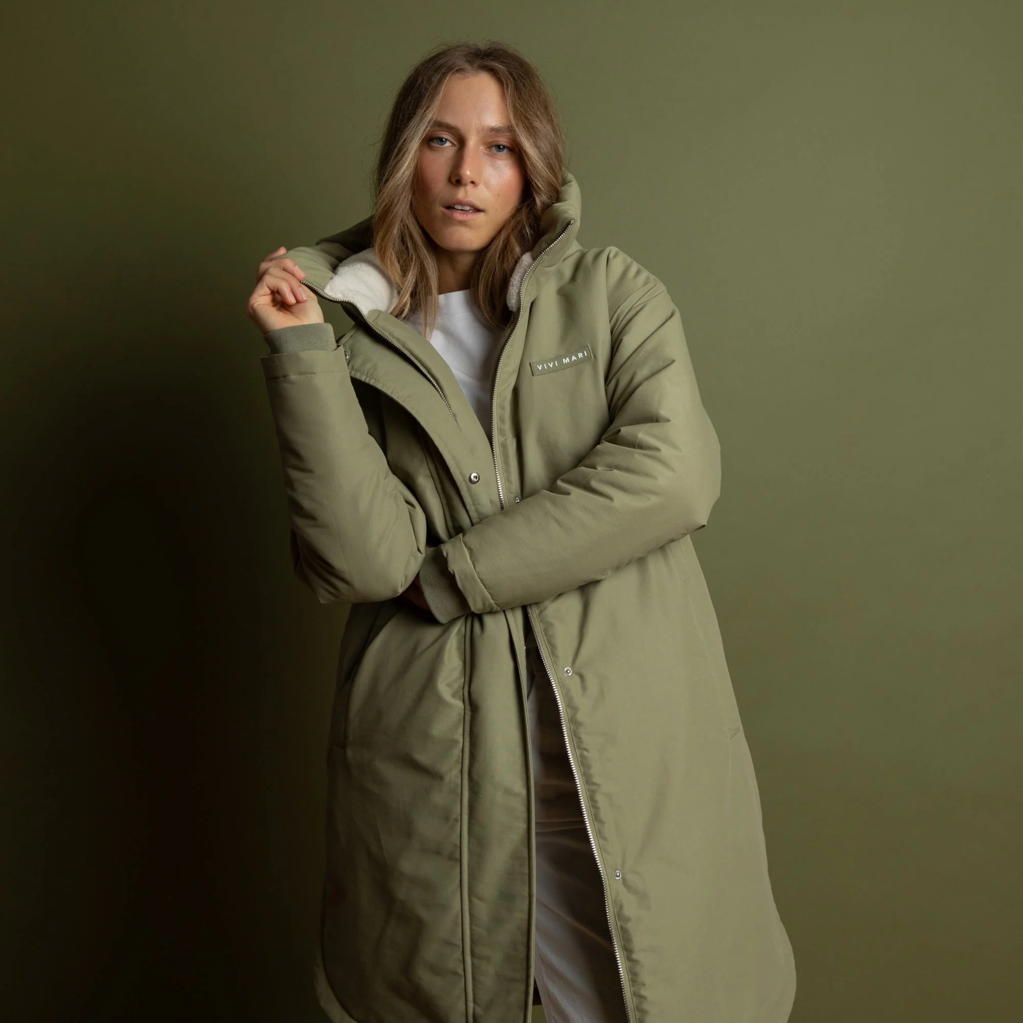 Winter Parka pale olive/sand - Image 21