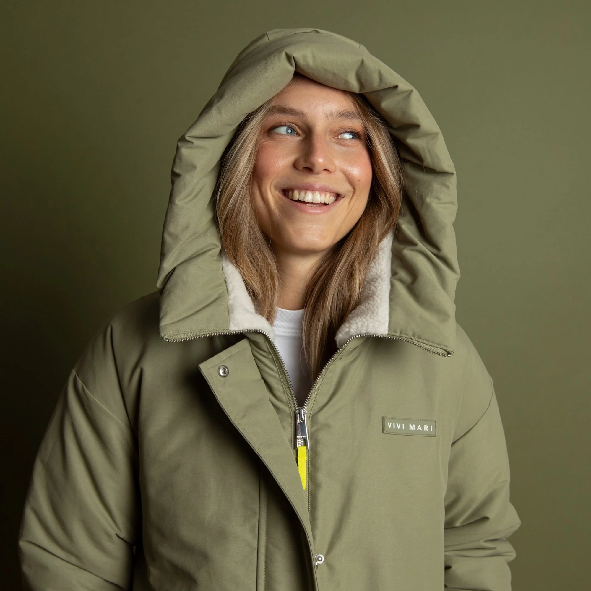 Winter Parka pale olive/sand - Image 4