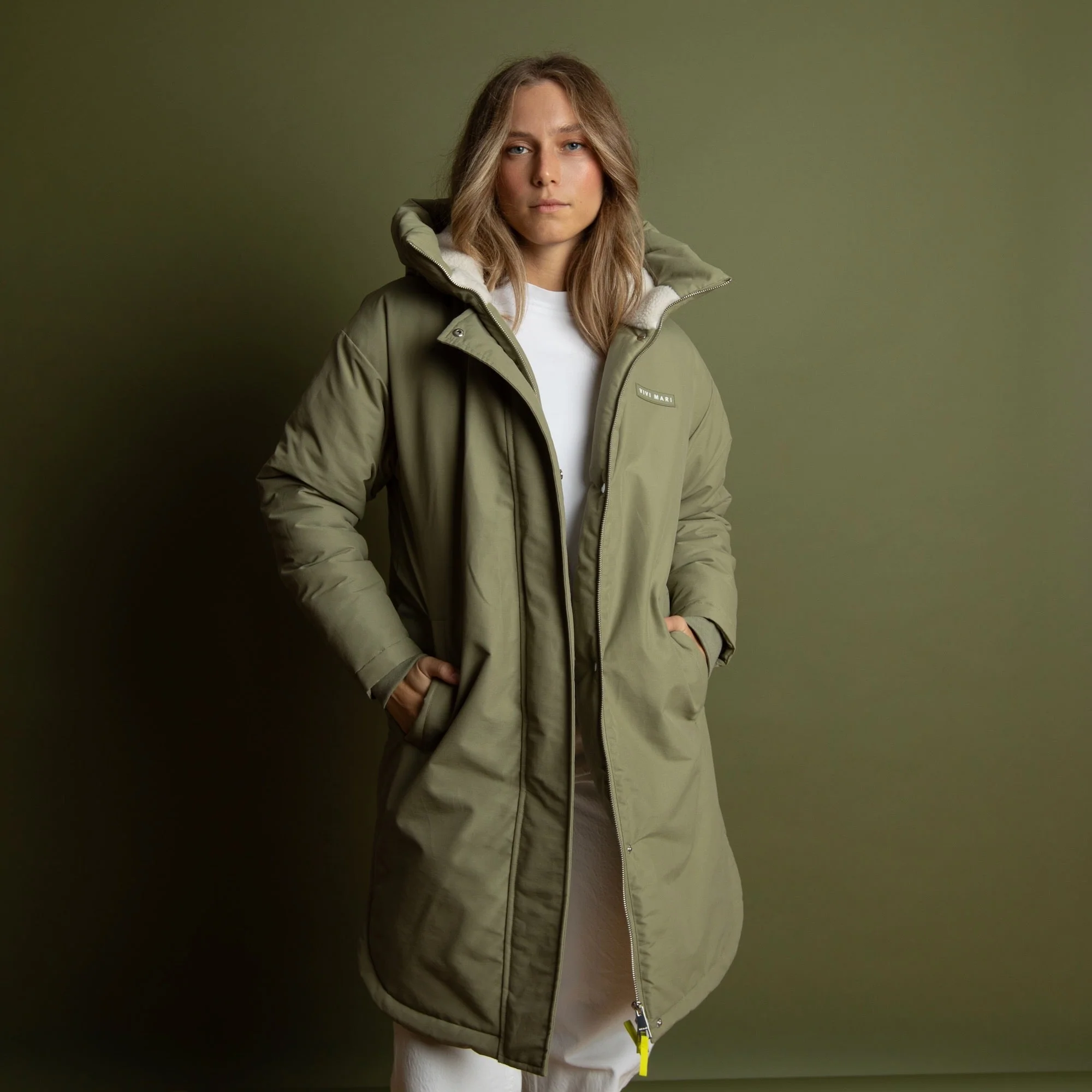 Winter Parka pale olive/sand - Image 5